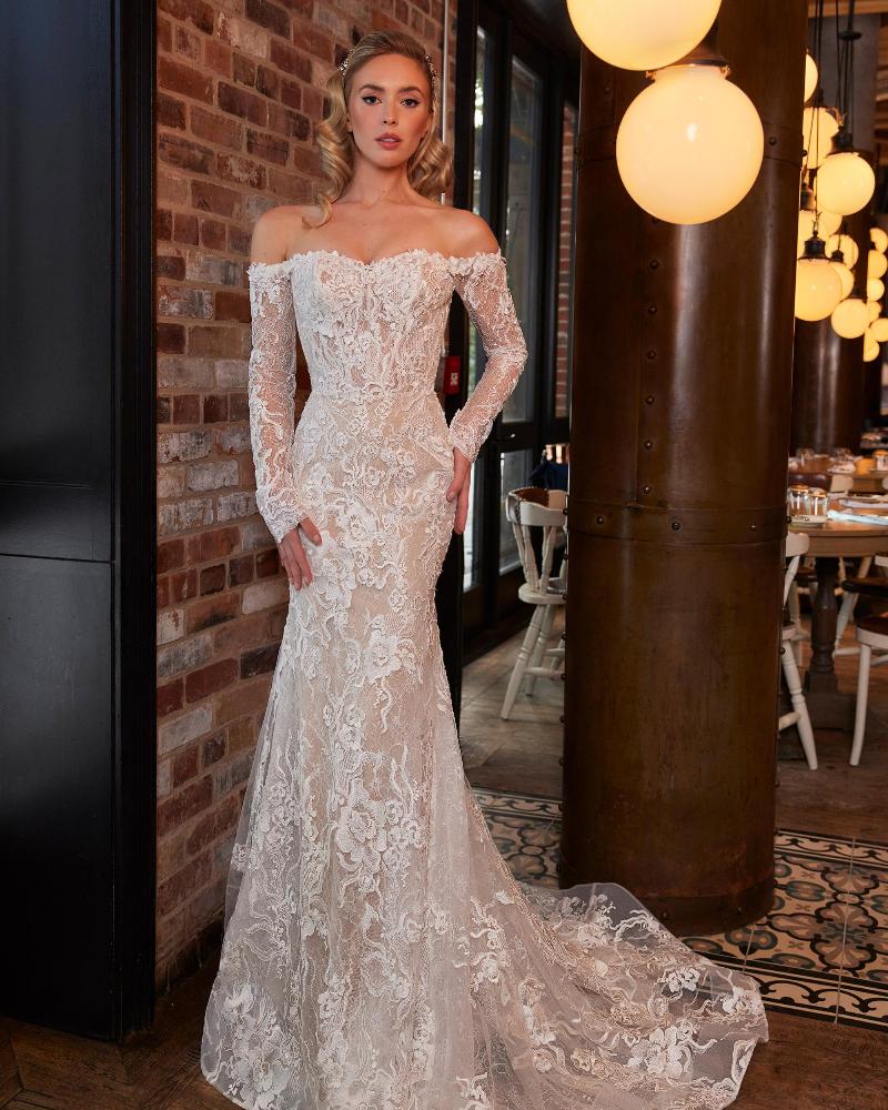 https://www.callablanche.com/public/media/images/product/800/290/LA22245-Off%20the%20Shoulder%20Long%20Sleeve%20Lace%20Wedding%20Dress%20with%20Sheath%20Silhouette1.jpg